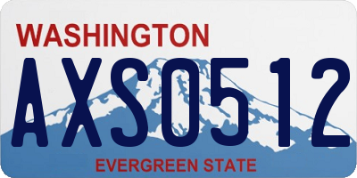 WA license plate AXS0512