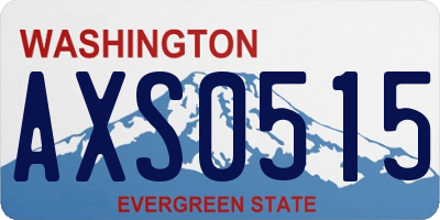 WA license plate AXS0515