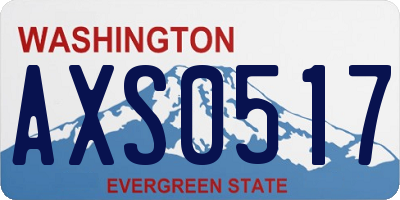 WA license plate AXS0517