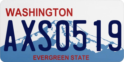 WA license plate AXS0519