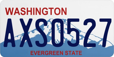 WA license plate AXS0527