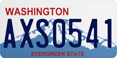 WA license plate AXS0541