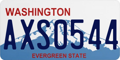 WA license plate AXS0544