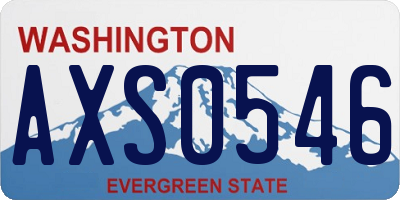 WA license plate AXS0546