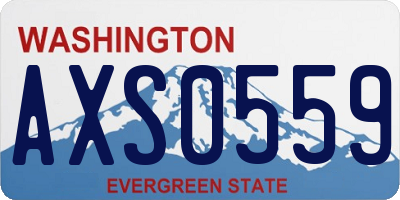WA license plate AXS0559