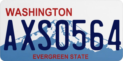 WA license plate AXS0564