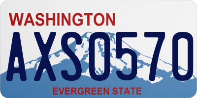 WA license plate AXS0570