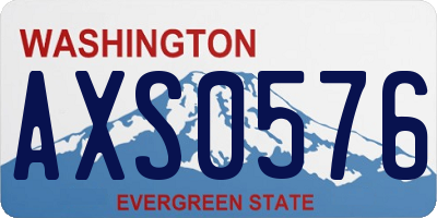 WA license plate AXS0576