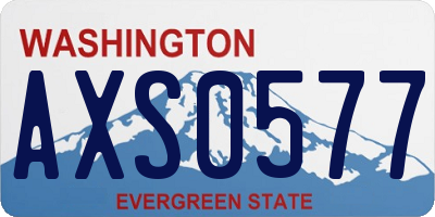 WA license plate AXS0577