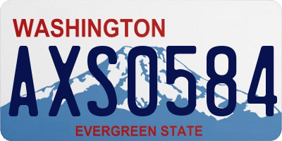 WA license plate AXS0584