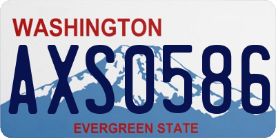 WA license plate AXS0586
