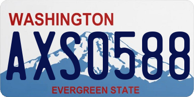 WA license plate AXS0588