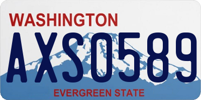 WA license plate AXS0589