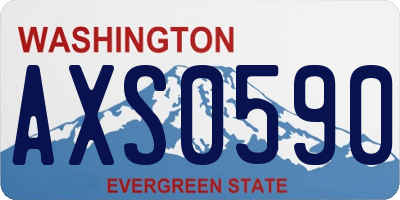 WA license plate AXS0590