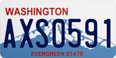 WA license plate AXS0591