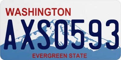 WA license plate AXS0593