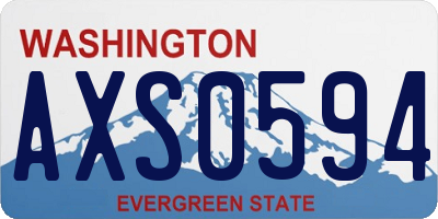 WA license plate AXS0594