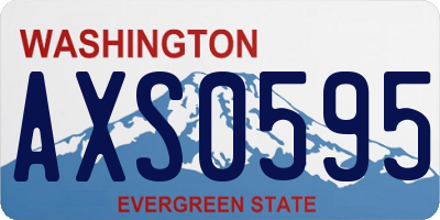 WA license plate AXS0595