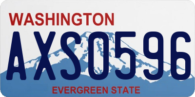 WA license plate AXS0596