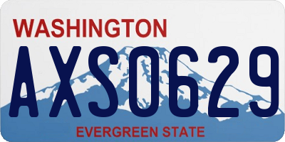 WA license plate AXS0629