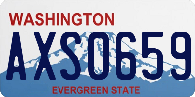 WA license plate AXS0659