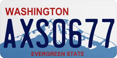 WA license plate AXS0677
