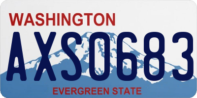 WA license plate AXS0683