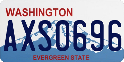 WA license plate AXS0696