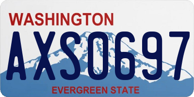 WA license plate AXS0697