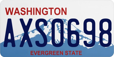 WA license plate AXS0698