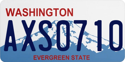 WA license plate AXS0710