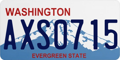 WA license plate AXS0715