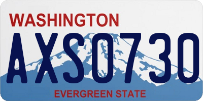 WA license plate AXS0730