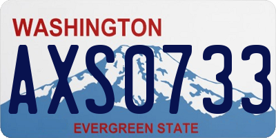 WA license plate AXS0733