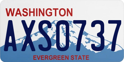 WA license plate AXS0737