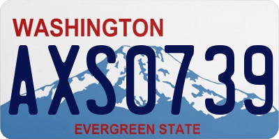 WA license plate AXS0739