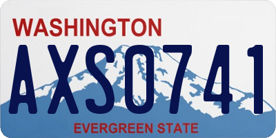 WA license plate AXS0741