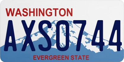 WA license plate AXS0744