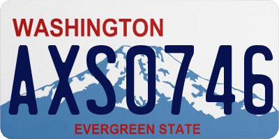 WA license plate AXS0746