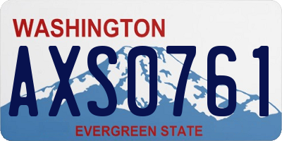WA license plate AXS0761