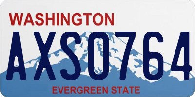 WA license plate AXS0764