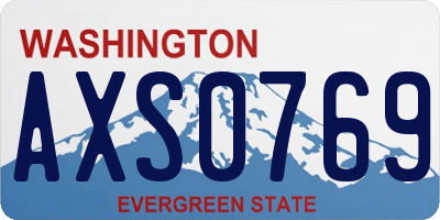 WA license plate AXS0769