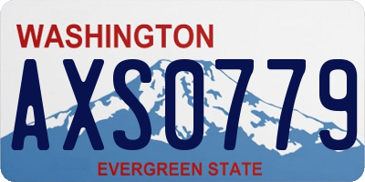 WA license plate AXS0779