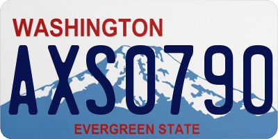 WA license plate AXS0790