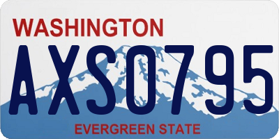 WA license plate AXS0795