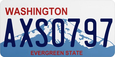 WA license plate AXS0797