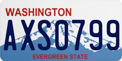 WA license plate AXS0799