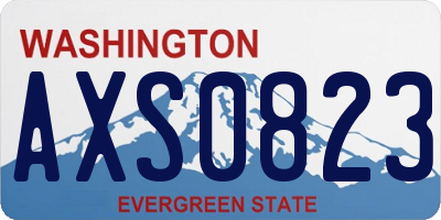 WA license plate AXS0823