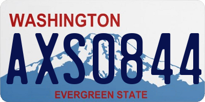 WA license plate AXS0844