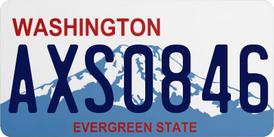 WA license plate AXS0846